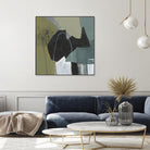 Puzzle in Neutrals I by Jennifer Goldberger on GIANT ART - green abstract abstract