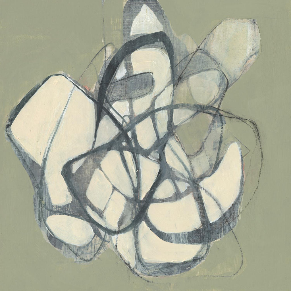 Interweb II par Jennifer Goldberger sur GIANT ART - abstrait beige