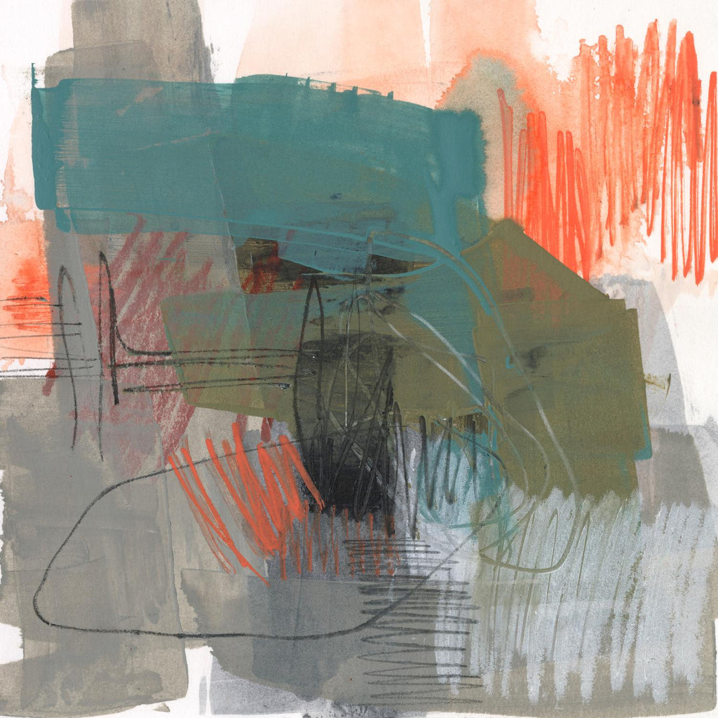 Central Fuse I by Jennifer Goldberger on GIANT ART - orange abstract abstract