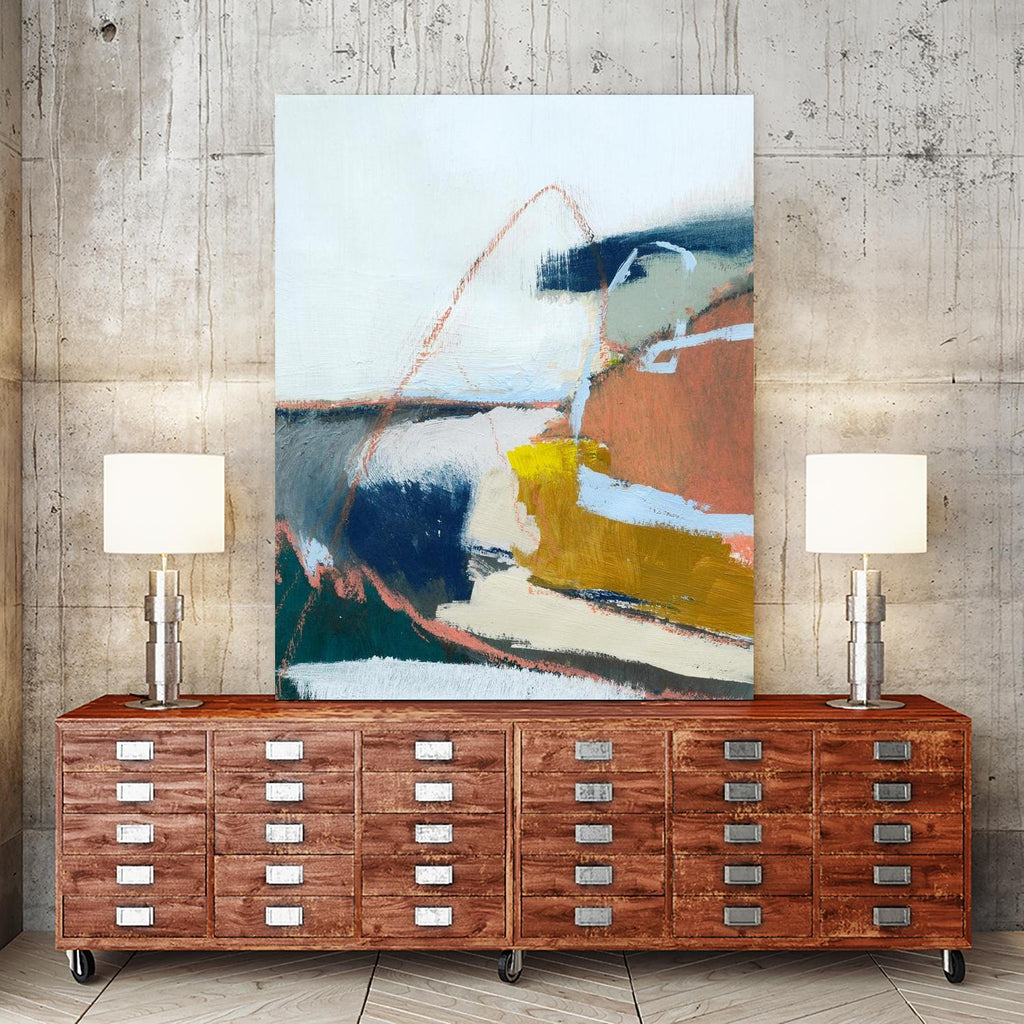 Tidal Patchwork II par Victoria Barnes sur GIANT ART - abstrait orange