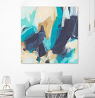 Blue Hive II by June Vess on GIANT ART - beige abstract abstract