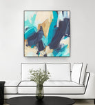 Blue Hive II by June Vess on GIANT ART - beige abstract abstract