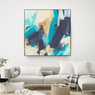 Blue Hive II by June Vess on GIANT ART - beige abstract abstract