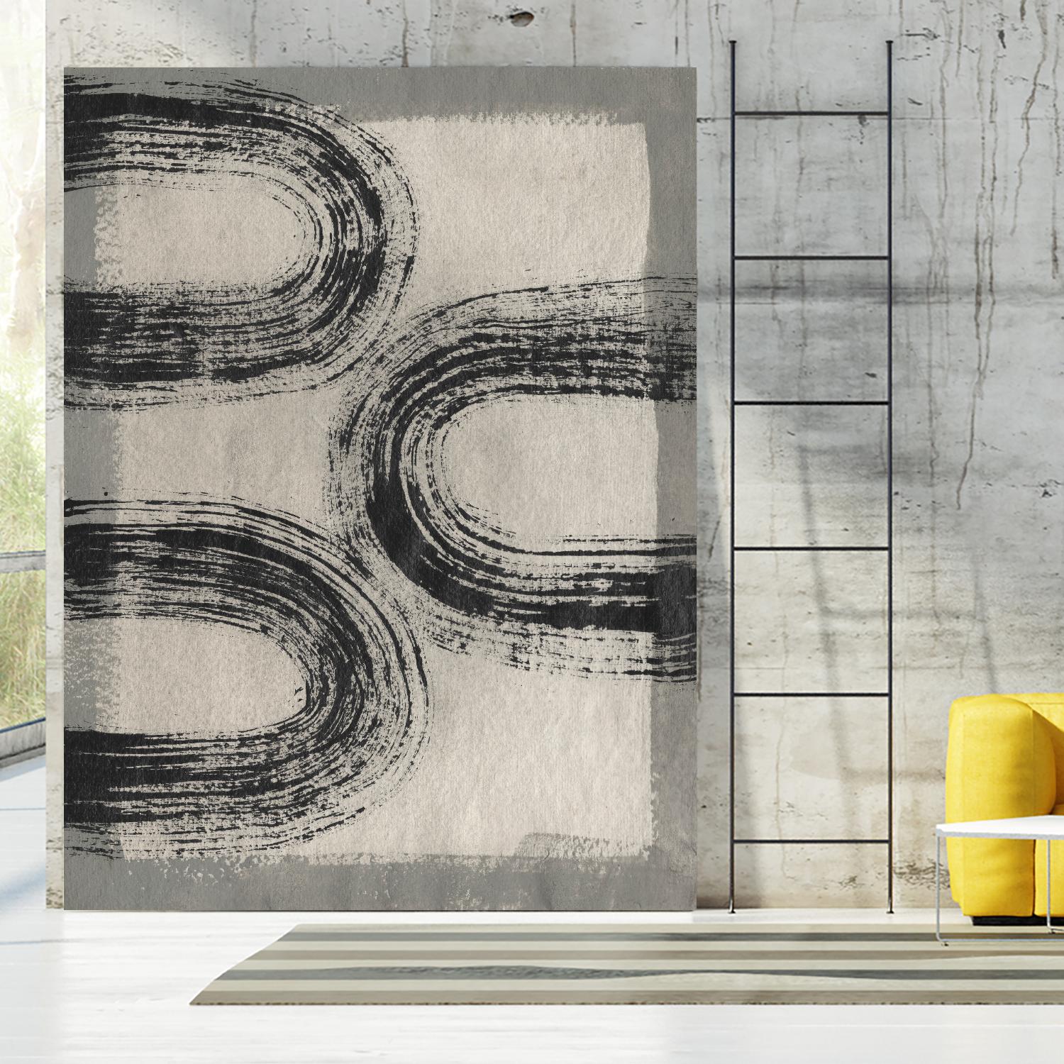 Grey Linear Path III by Jennifer Goldberger on GIANT ART - beige abstract abstract