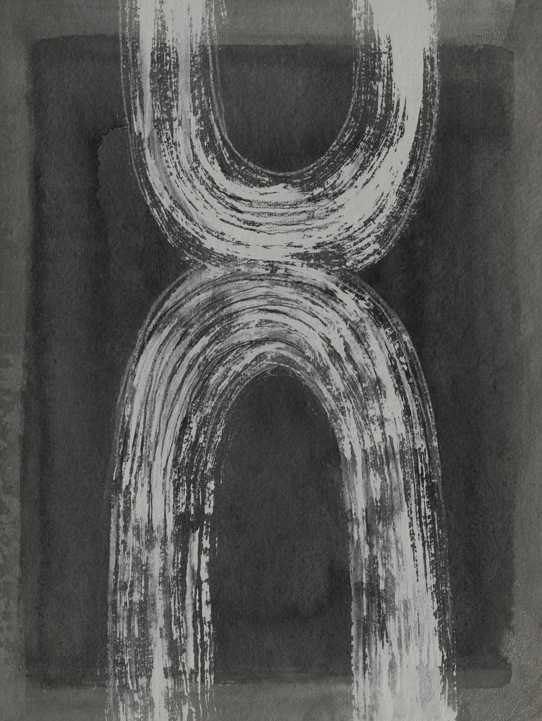 Grey Linear Path IV de Jennifer Goldberger sur GIANT ART - abstrait blanc