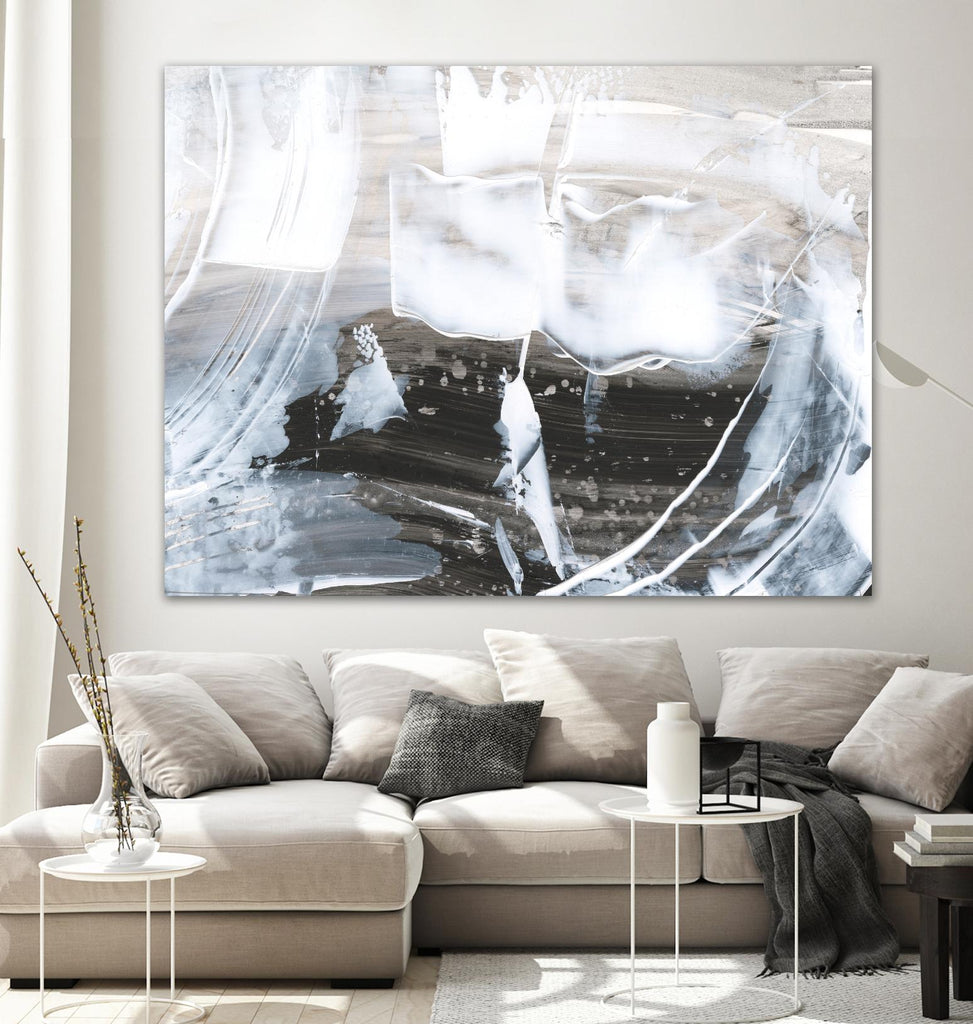 Conditions du blizzard IV par Ethan Harper sur GIANT ART - abstrait blanc