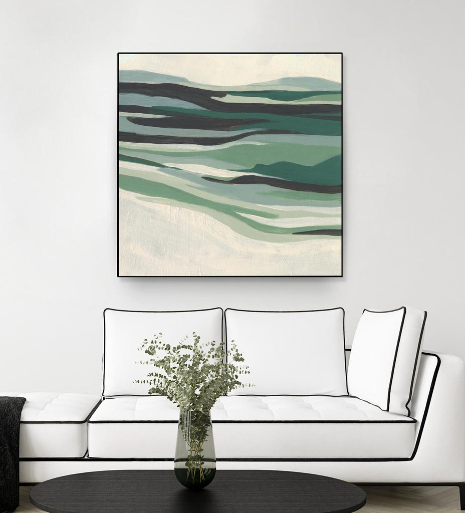 Green Mesa I de June Vess sur GIANT ART - abstrait beige