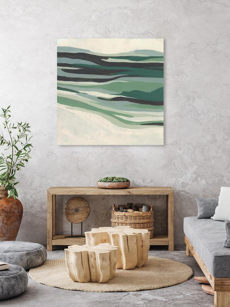 Green Mesa I by June Vess on GIANT ART - beige abstract abstract