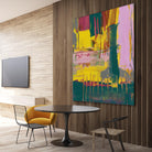 City Lights II by Jennifer Goldberger on GIANT ART - pink abstract