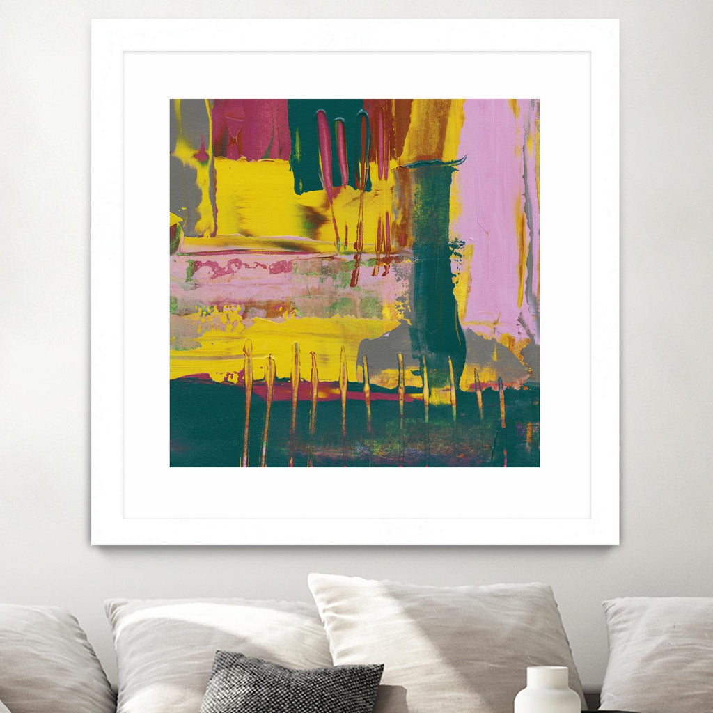 City Lights II by Jennifer Goldberger on GIANT ART - pink abstract