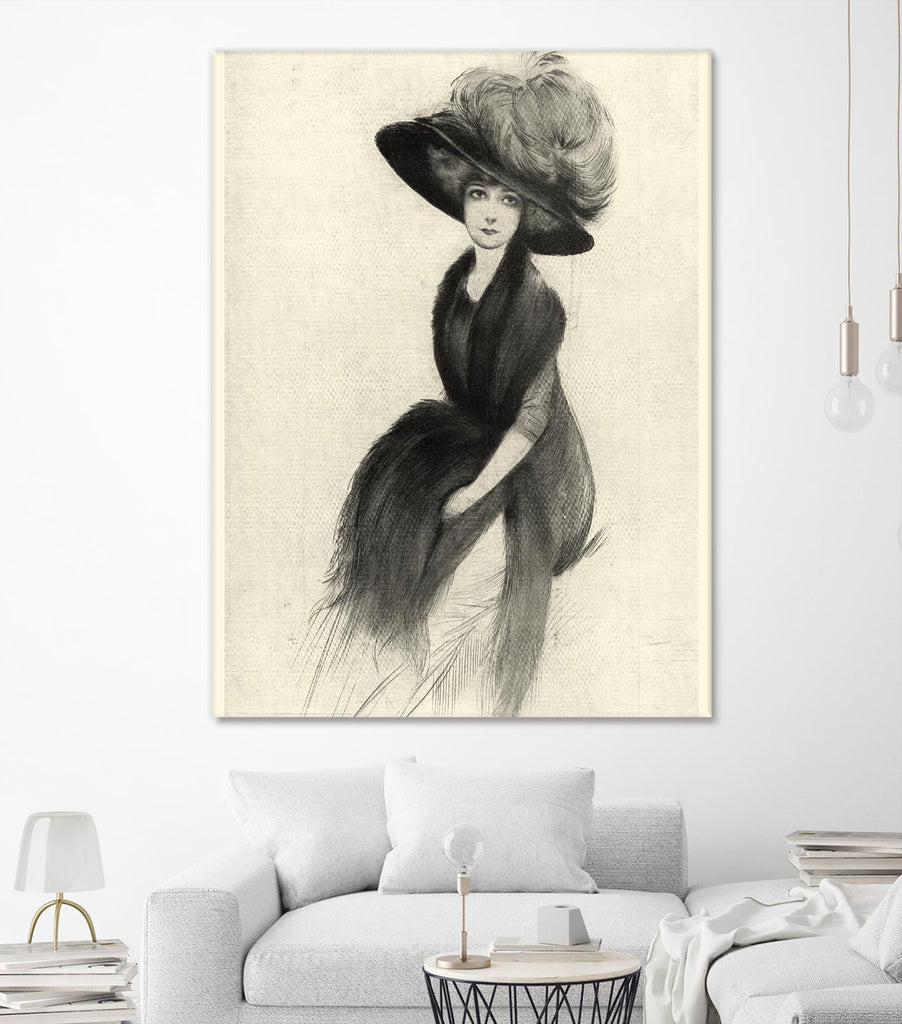 Feather Hat II by Vision Studio on GIANT ART - black fashion