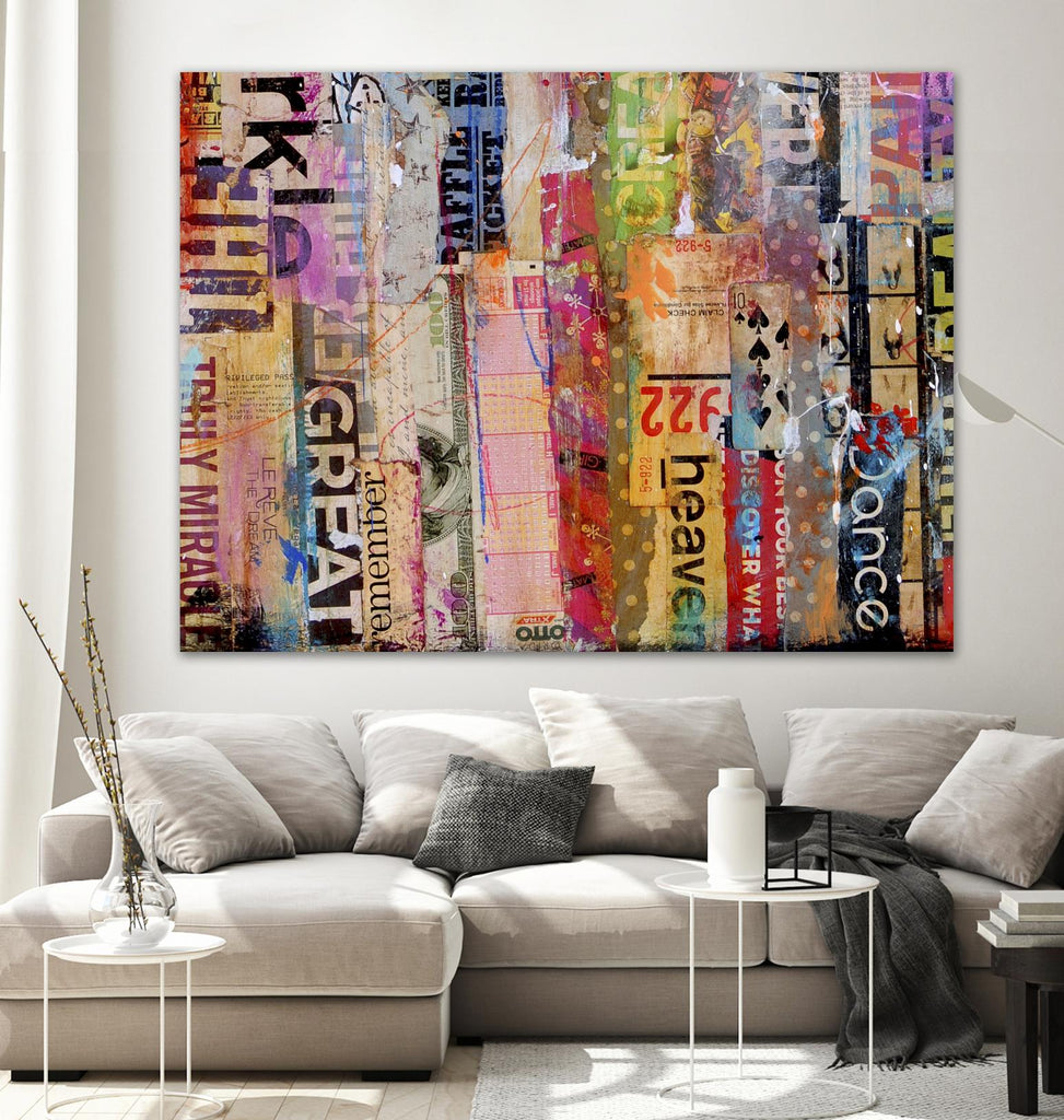 Metro Mix 21 III by Erin Ashley on GIANT ART - pink abstract