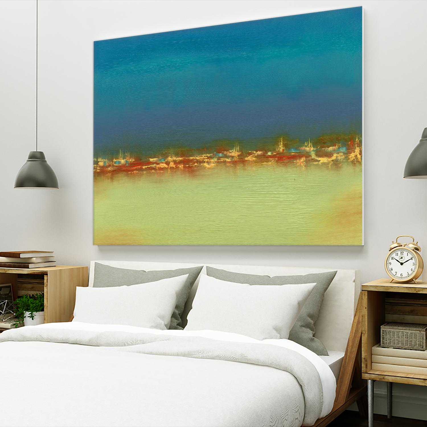 Harbor Light III by Sharon Gordon on GIANT ART - blue abstract