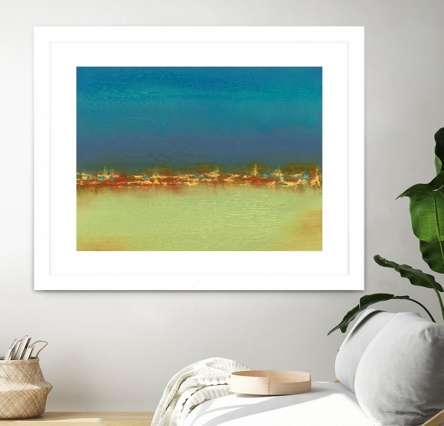 Harbor Light III by Sharon Gordon on GIANT ART - blue abstract