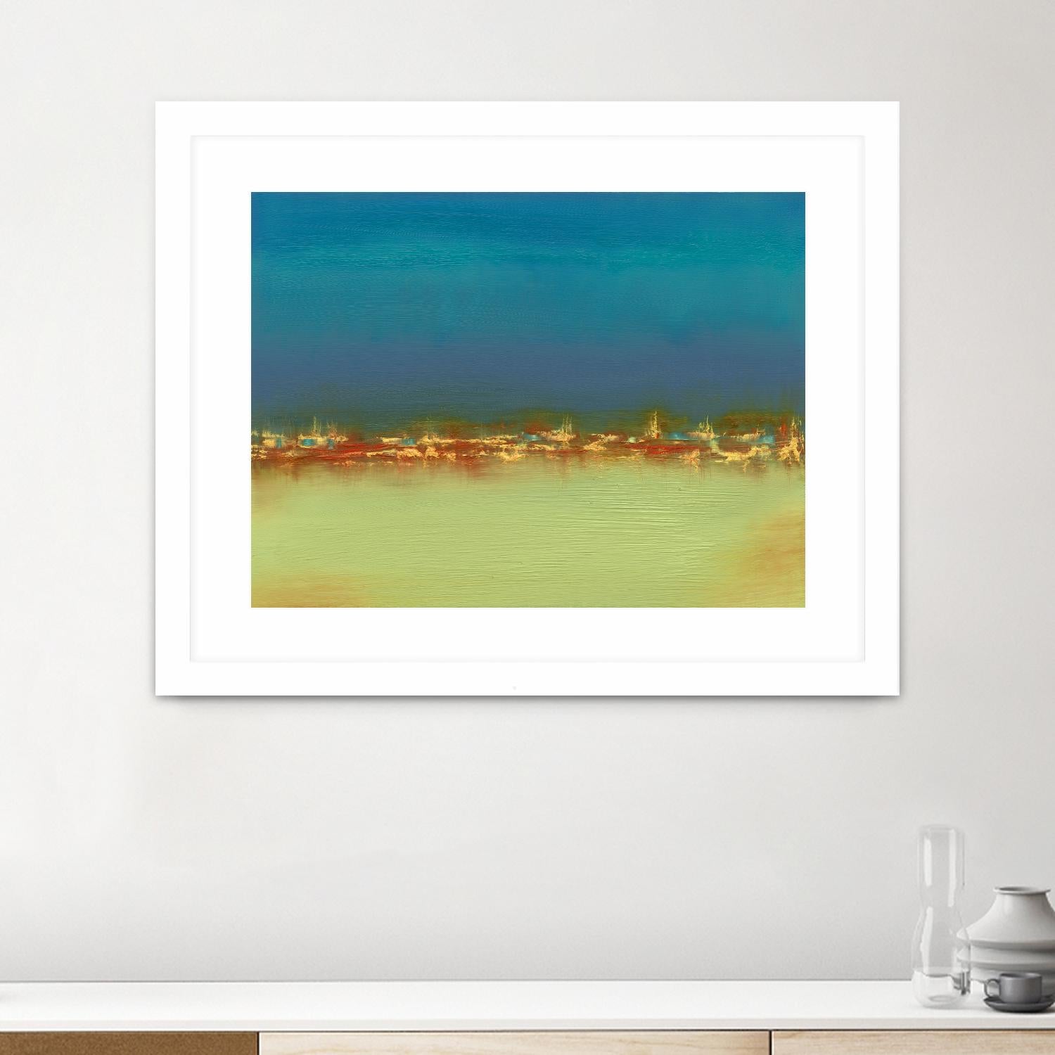 Harbor Light III by Sharon Gordon on GIANT ART - blue abstract