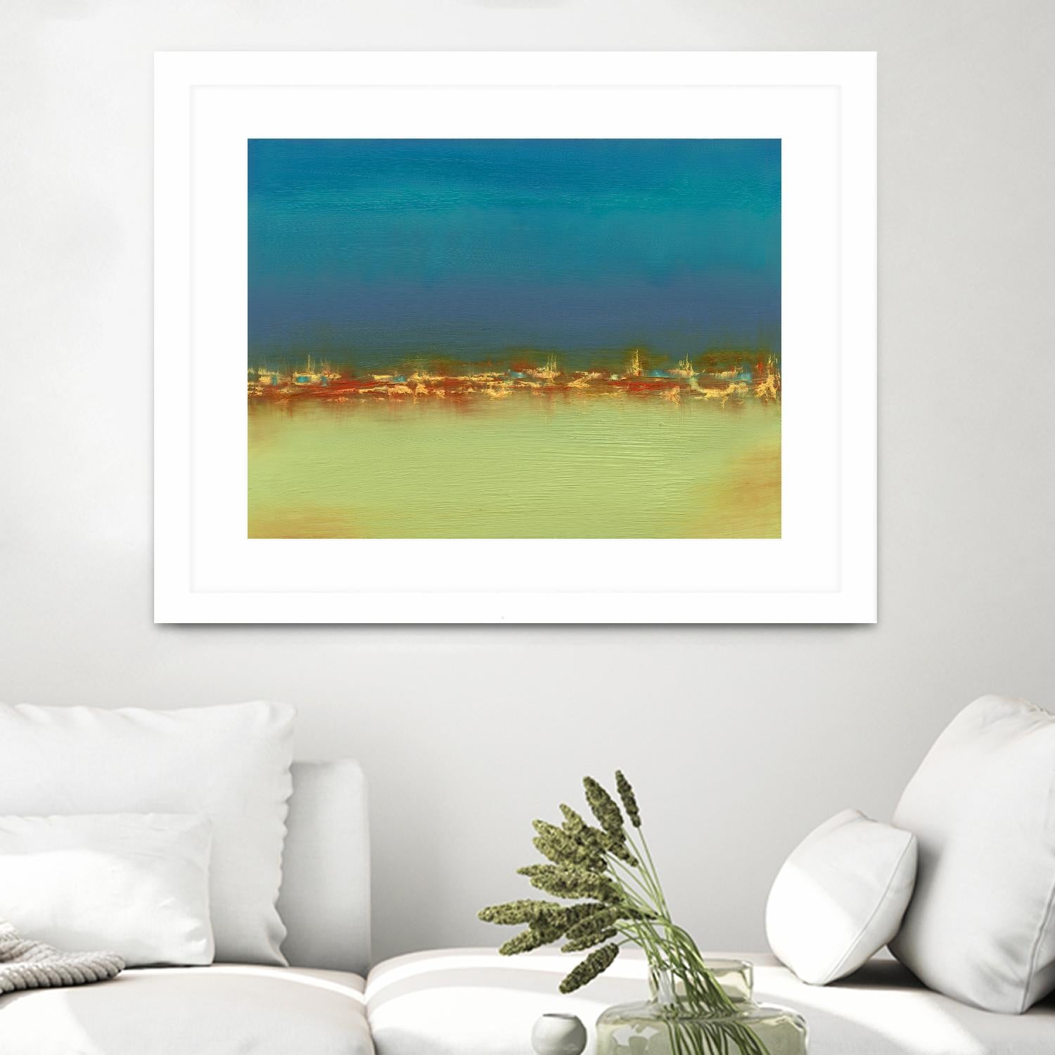 Harbor Light III by Sharon Gordon on GIANT ART - blue abstract