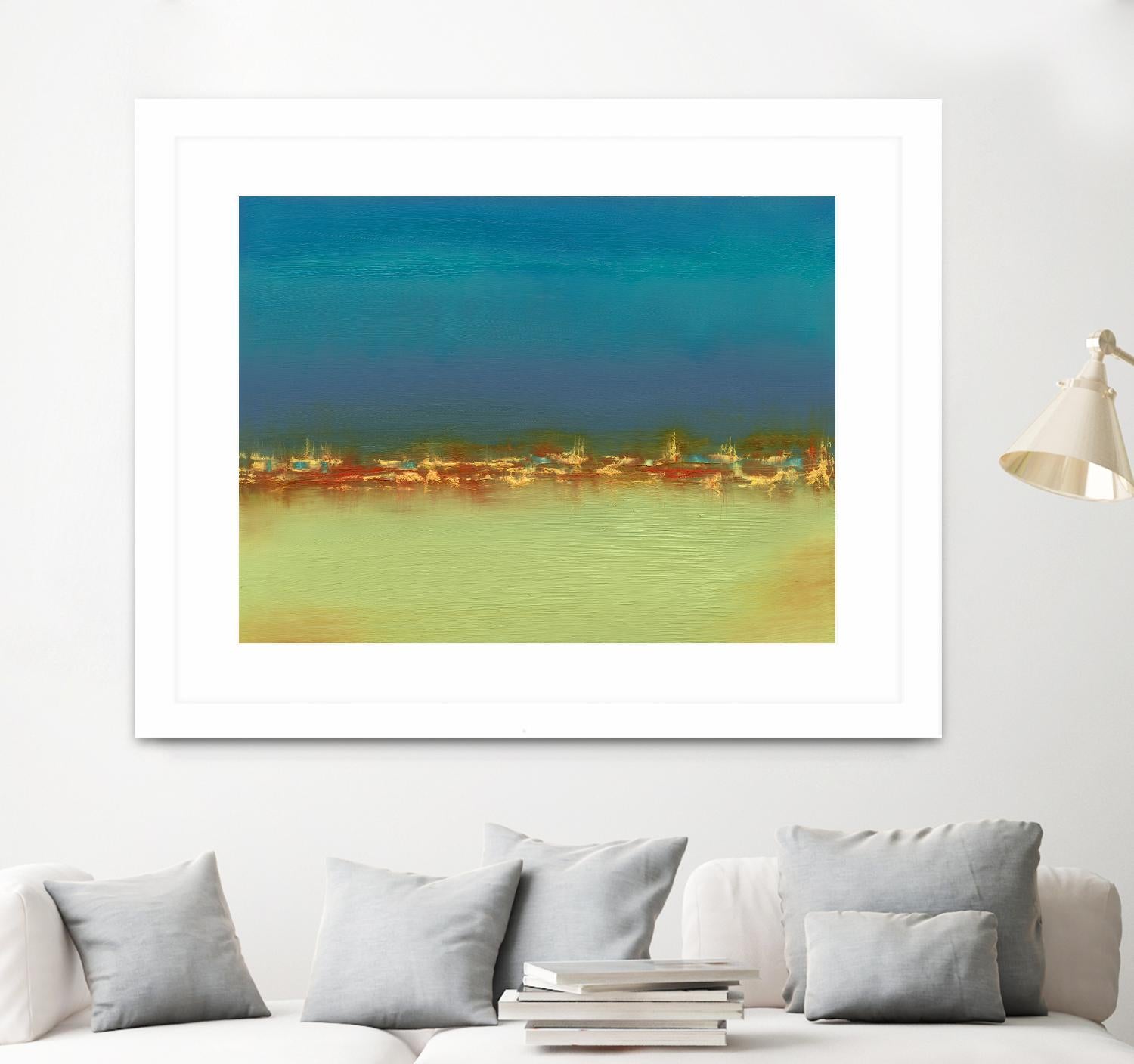 Harbor Light III by Sharon Gordon on GIANT ART - blue abstract