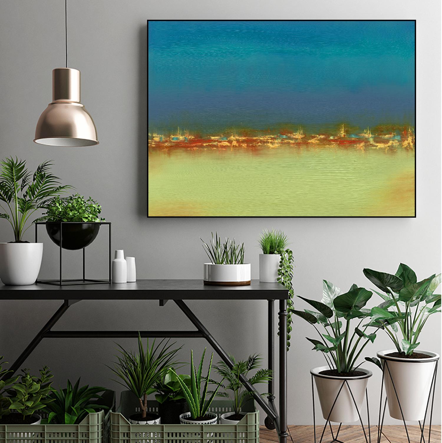 Harbor Light III by Sharon Gordon on GIANT ART - blue abstract