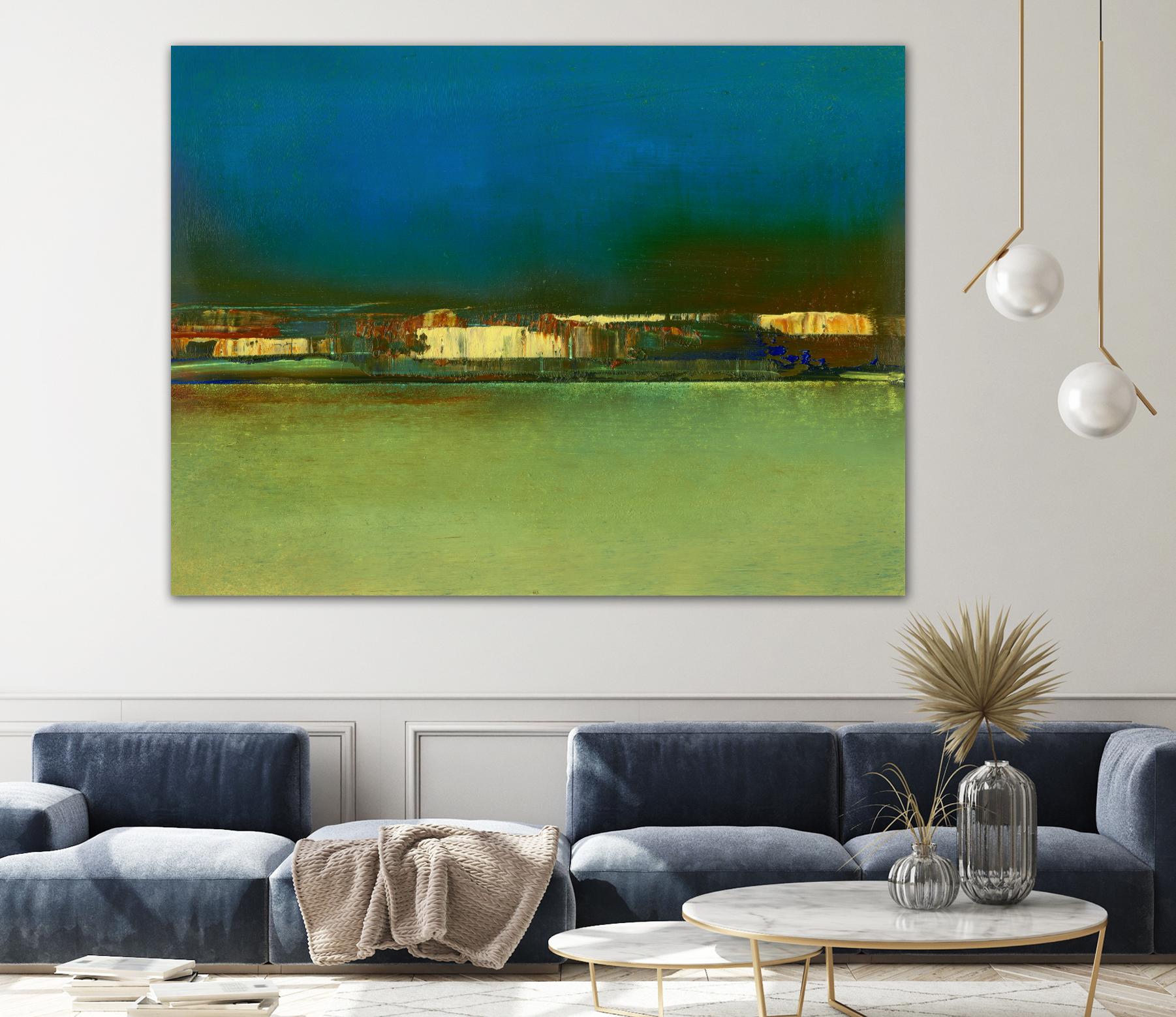 City Afar I by Sharon Gordon on GIANT ART - blue abstract