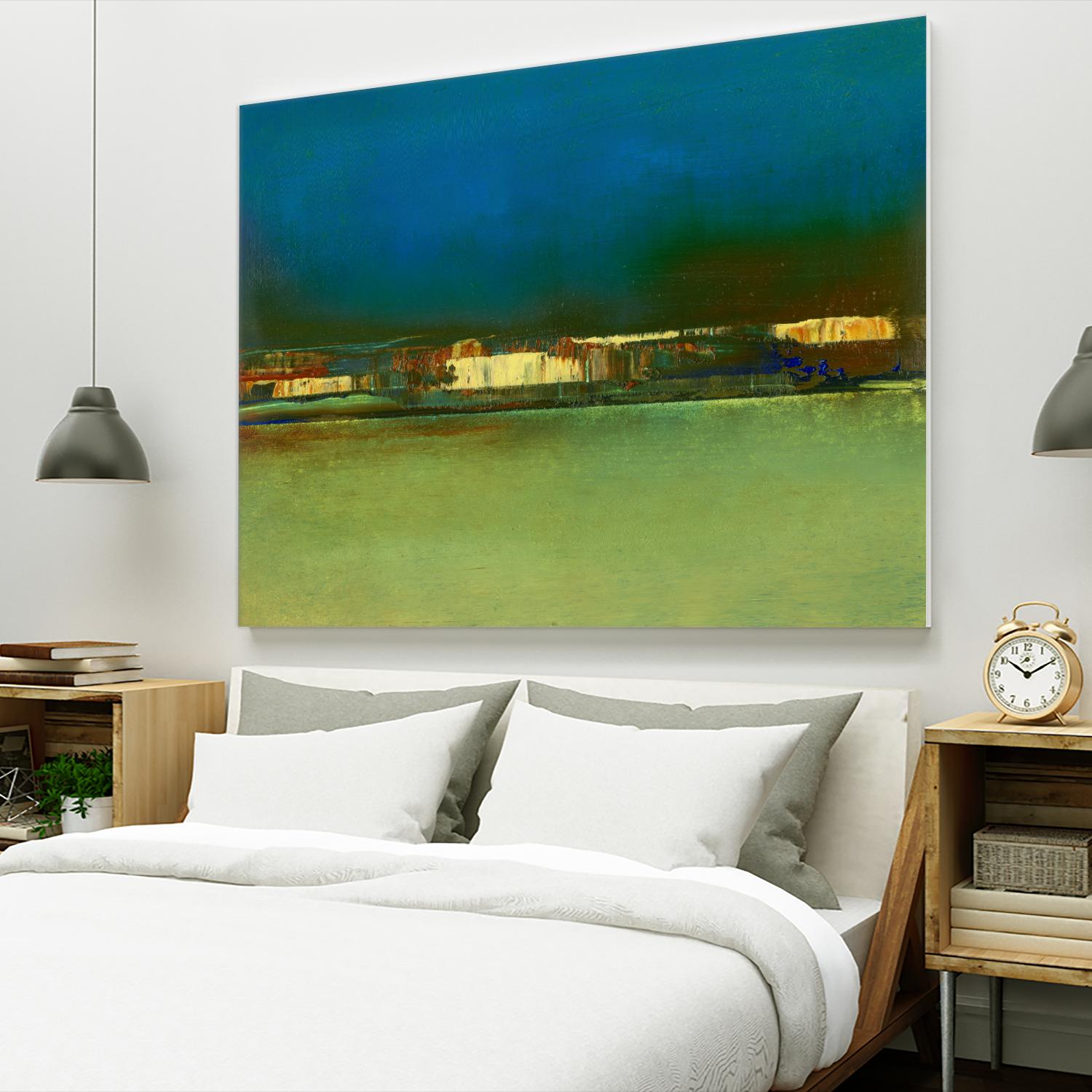 City Afar I by Sharon Gordon on GIANT ART - blue abstract