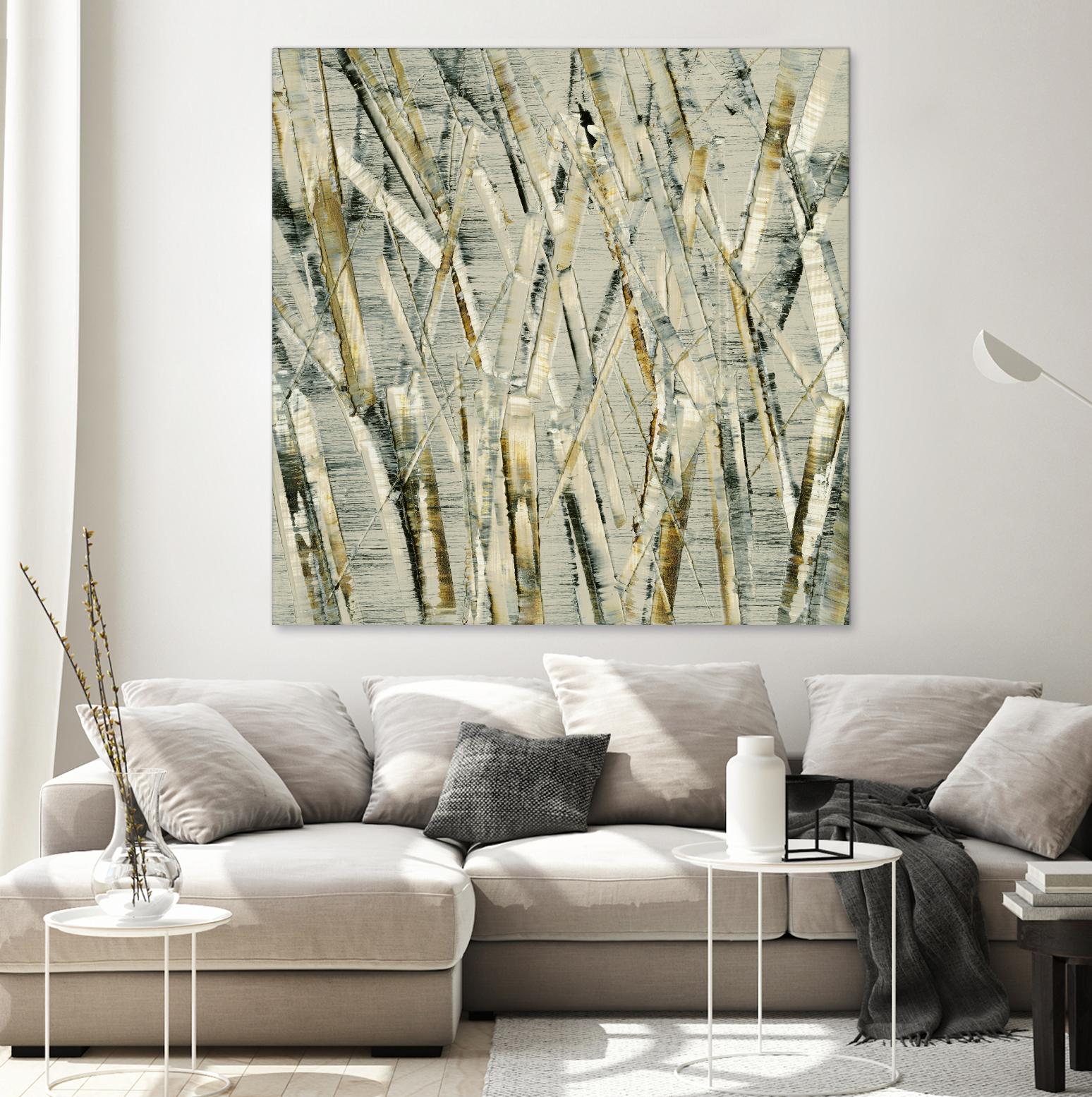 Birches V by Sharon Gordon on GIANT ART - black abstract