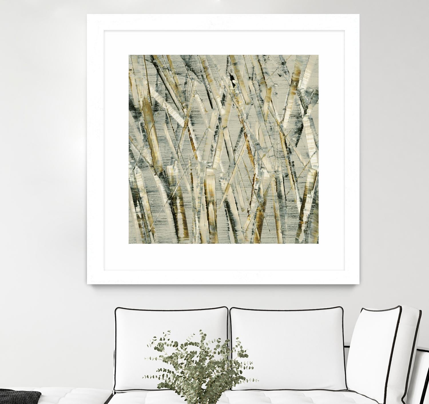 Birches V by Sharon Gordon on GIANT ART - black abstract