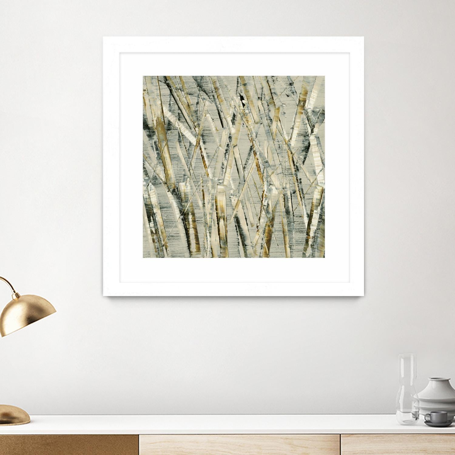 Birches V by Sharon Gordon on GIANT ART - black abstract