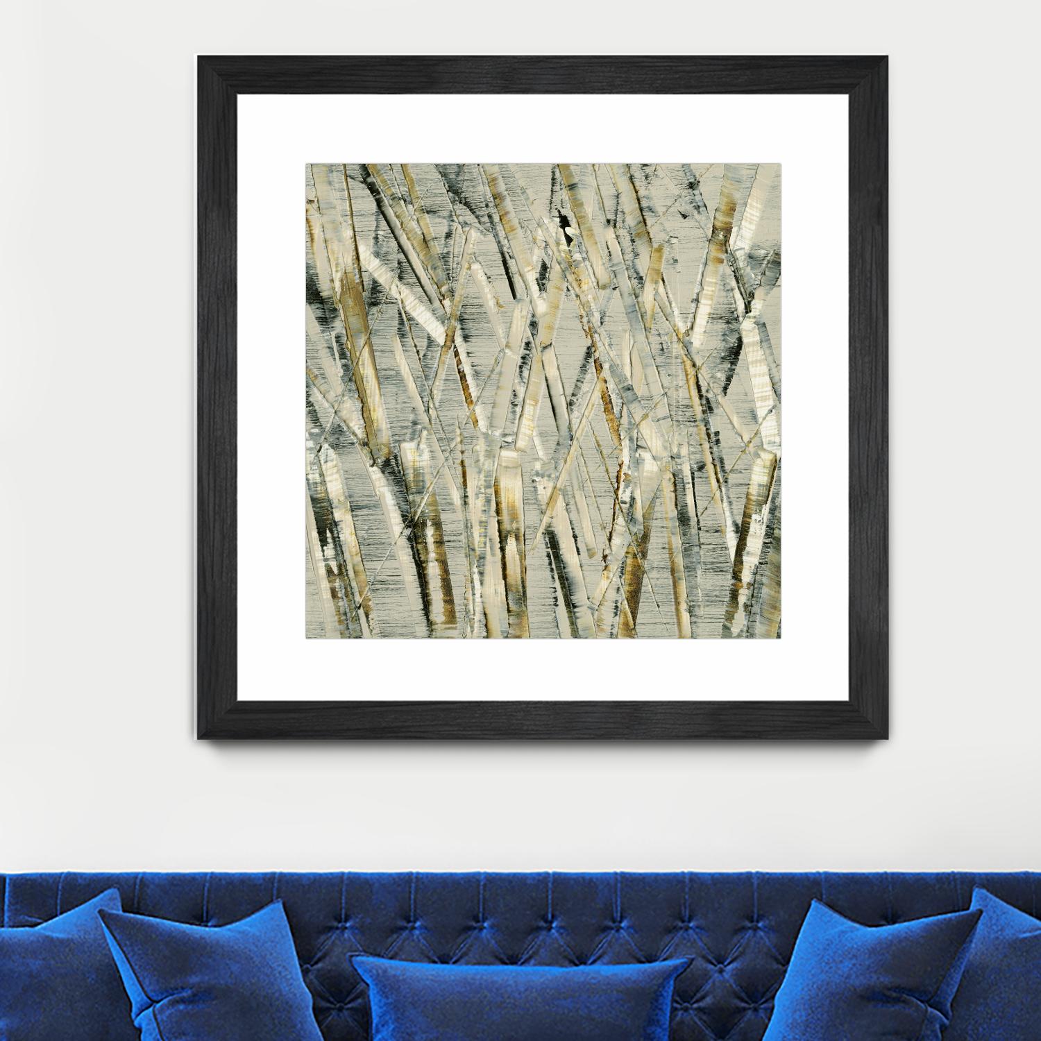 Birches V by Sharon Gordon on GIANT ART - black abstract