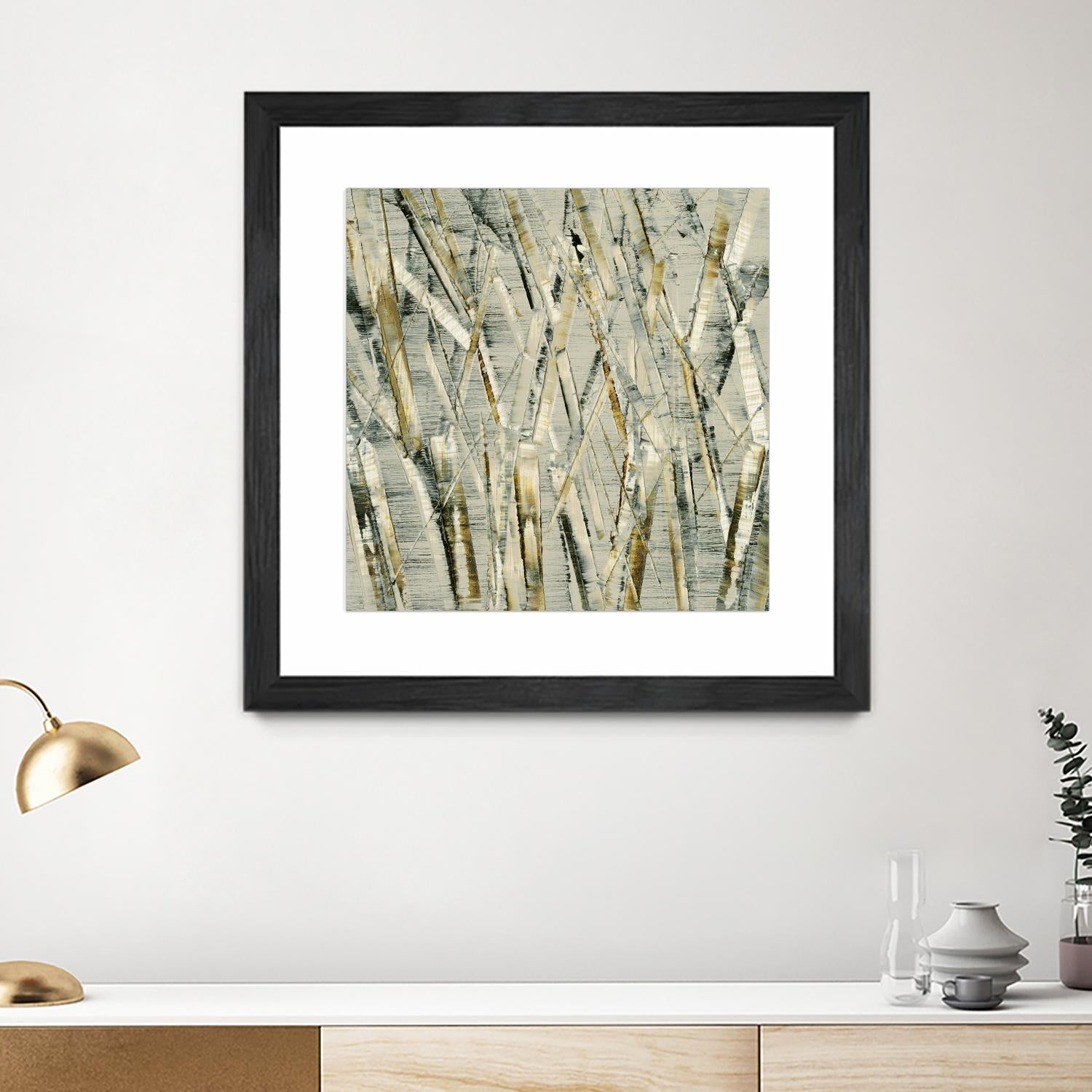 Birches V by Sharon Gordon on GIANT ART - black abstract