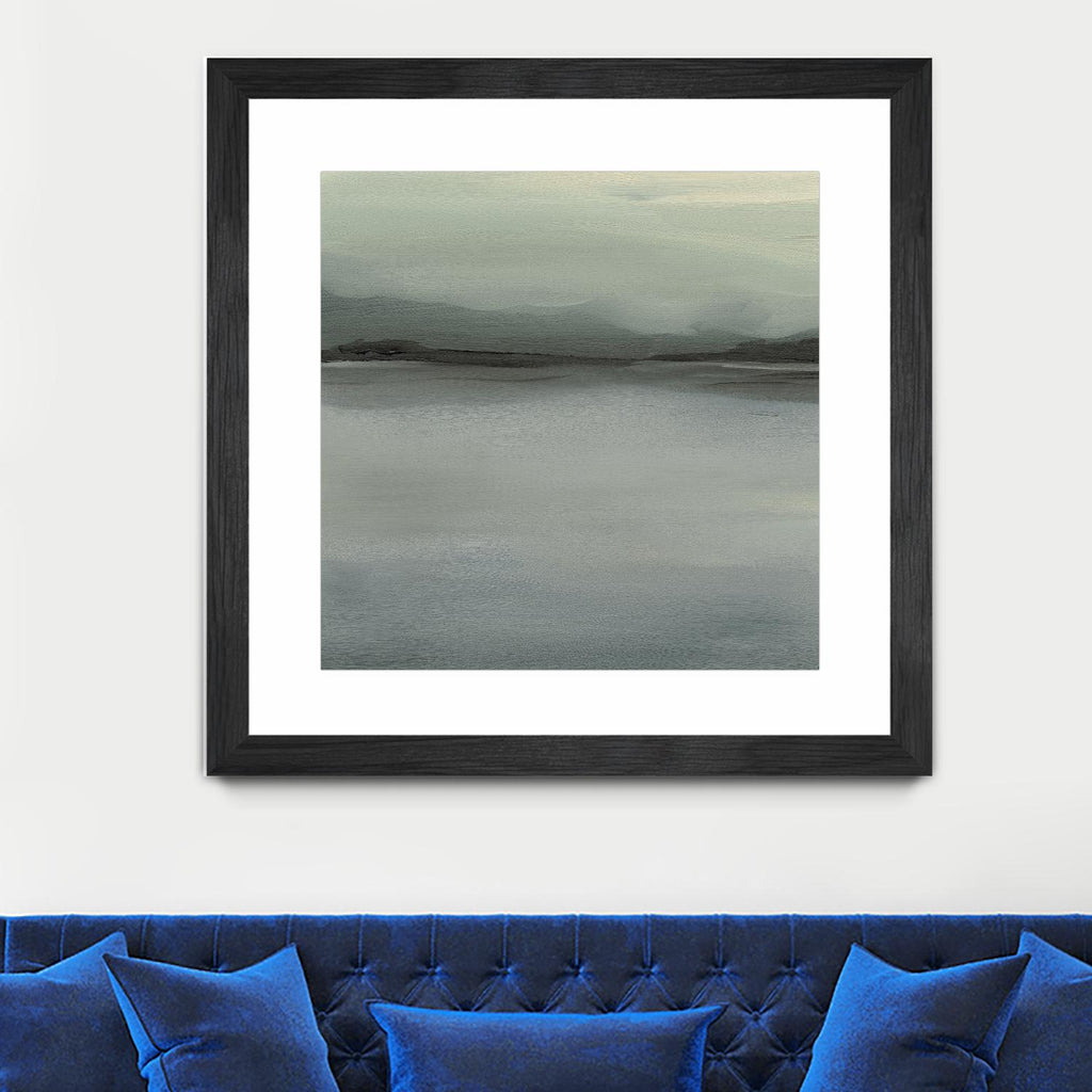 Horizon abstrait VI par Ethan Harper sur GIANT ART - abstrait bleu