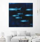 School II by Norman Wyatt on GIANT ART - blue abstract