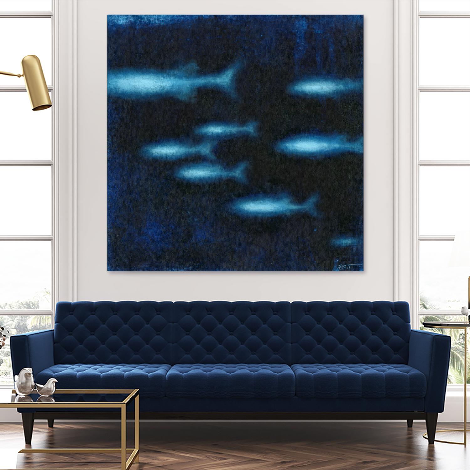 School II by Norman Wyatt on GIANT ART - blue abstract