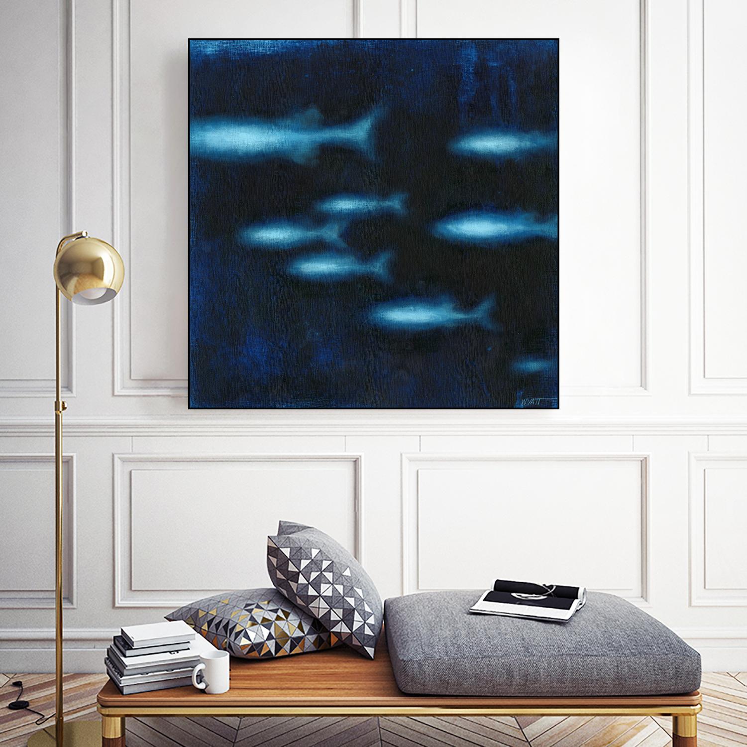 School II by Norman Wyatt on GIANT ART - blue abstract