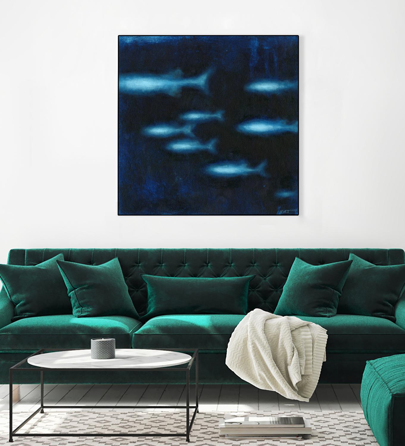 School II by Norman Wyatt on GIANT ART - blue abstract
