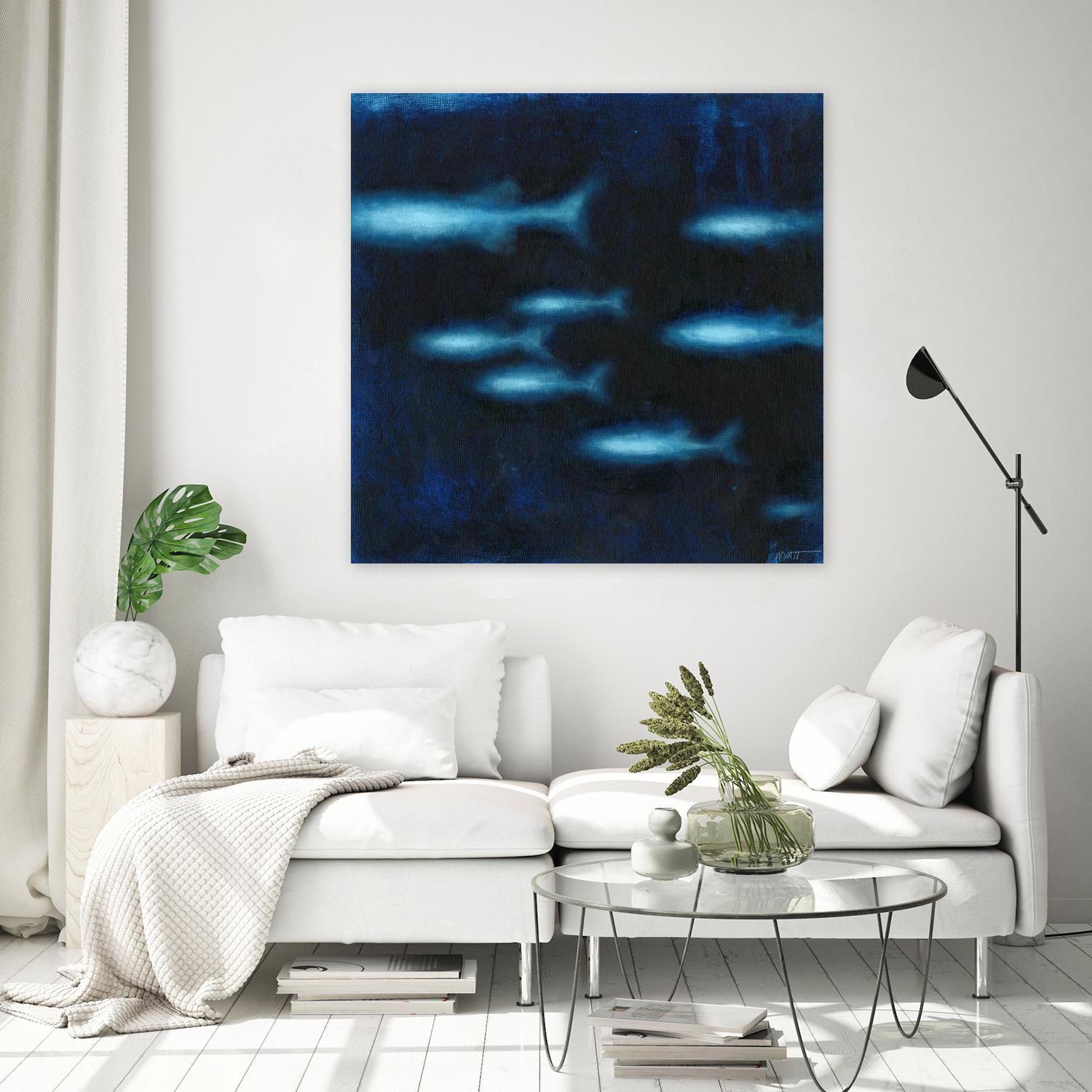 School II by Norman Wyatt on GIANT ART - blue abstract