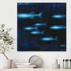 School II by Norman Wyatt on GIANT ART - blue abstract