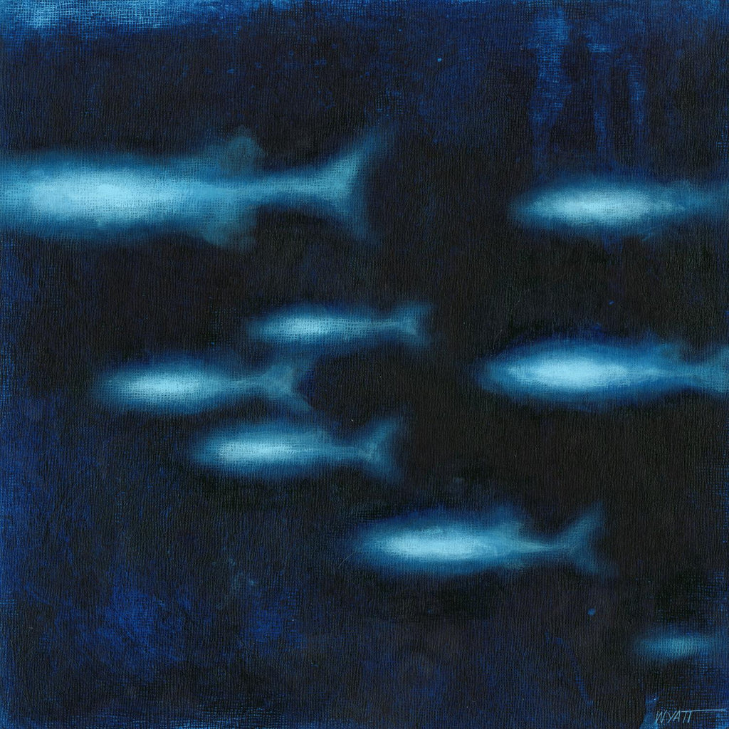 School II par Norman Wyatt sur GIANT ART - abstrait bleu