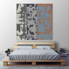 Alphabet Overlay I by Vision Studio on GIANT ART - blue abstract