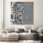 Alphabet Overlay I by Vision Studio on GIANT ART - blue abstract