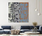 Alphabet Overlay I by Vision Studio on GIANT ART - blue abstract