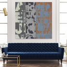 Alphabet Overlay I by Vision Studio on GIANT ART - blue abstract