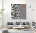 Alphabet Overlay I by Vision Studio on GIANT ART - blue abstract