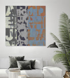 Alphabet Overlay I by Vision Studio on GIANT ART - blue abstract