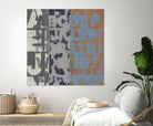 Alphabet Overlay I by Vision Studio on GIANT ART - blue abstract