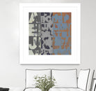 Alphabet Overlay I by Vision Studio on GIANT ART - blue abstract