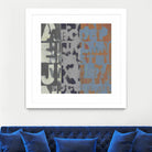 Alphabet Overlay I by Vision Studio on GIANT ART - blue abstract