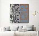 Alphabet Overlay I by Vision Studio on GIANT ART - blue abstract