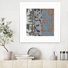 Alphabet Overlay I by Vision Studio on GIANT ART - blue abstract