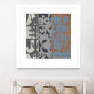 Alphabet Overlay I by Vision Studio on GIANT ART - blue abstract