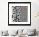 Alphabet Overlay I by Vision Studio on GIANT ART - blue abstract